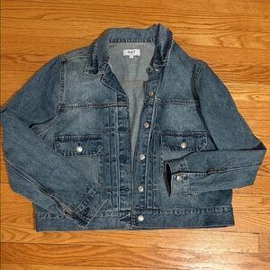 Oat New York boxy Jean denim jacket sz xl extra large